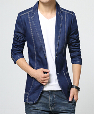 Slim Denim Blazer