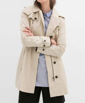 Zara Black Trench Coat